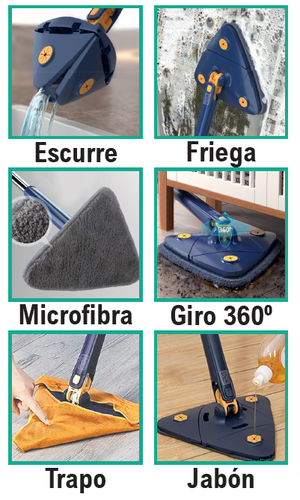 Mopa triangular giratoria 360º