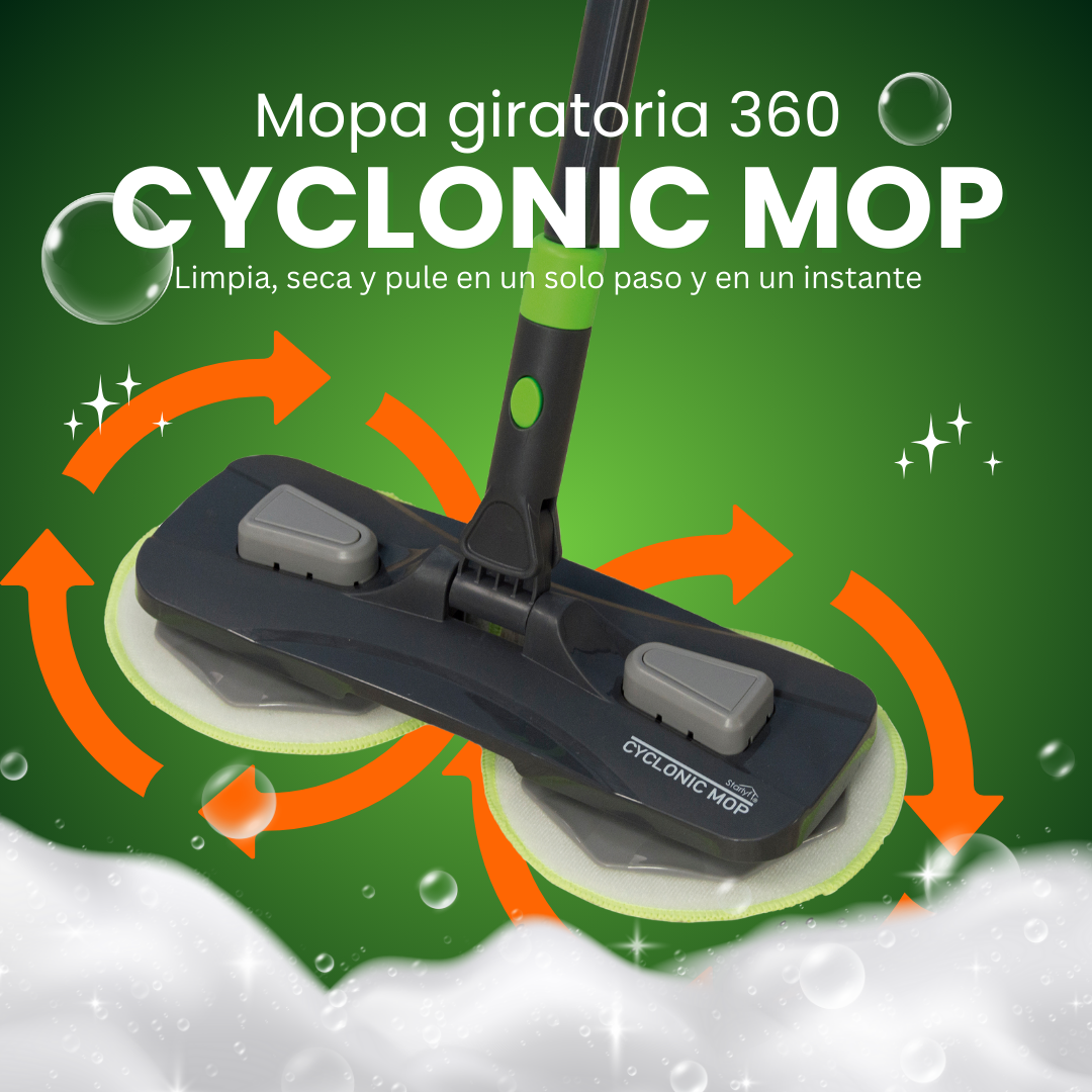 Cyclone Mop 360 Pro – Limpia, Seca y Pule