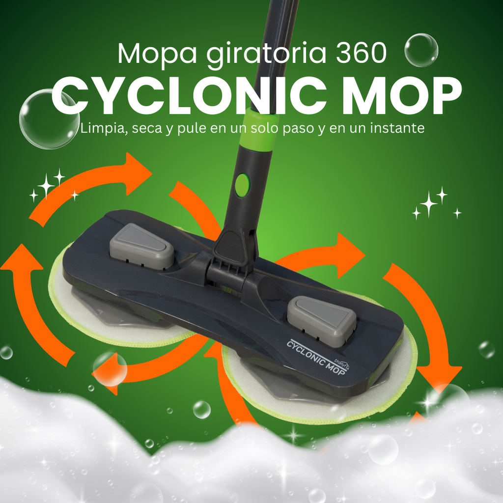 Cyclone Mop 360 Pro – Limpia, Seca y Pule